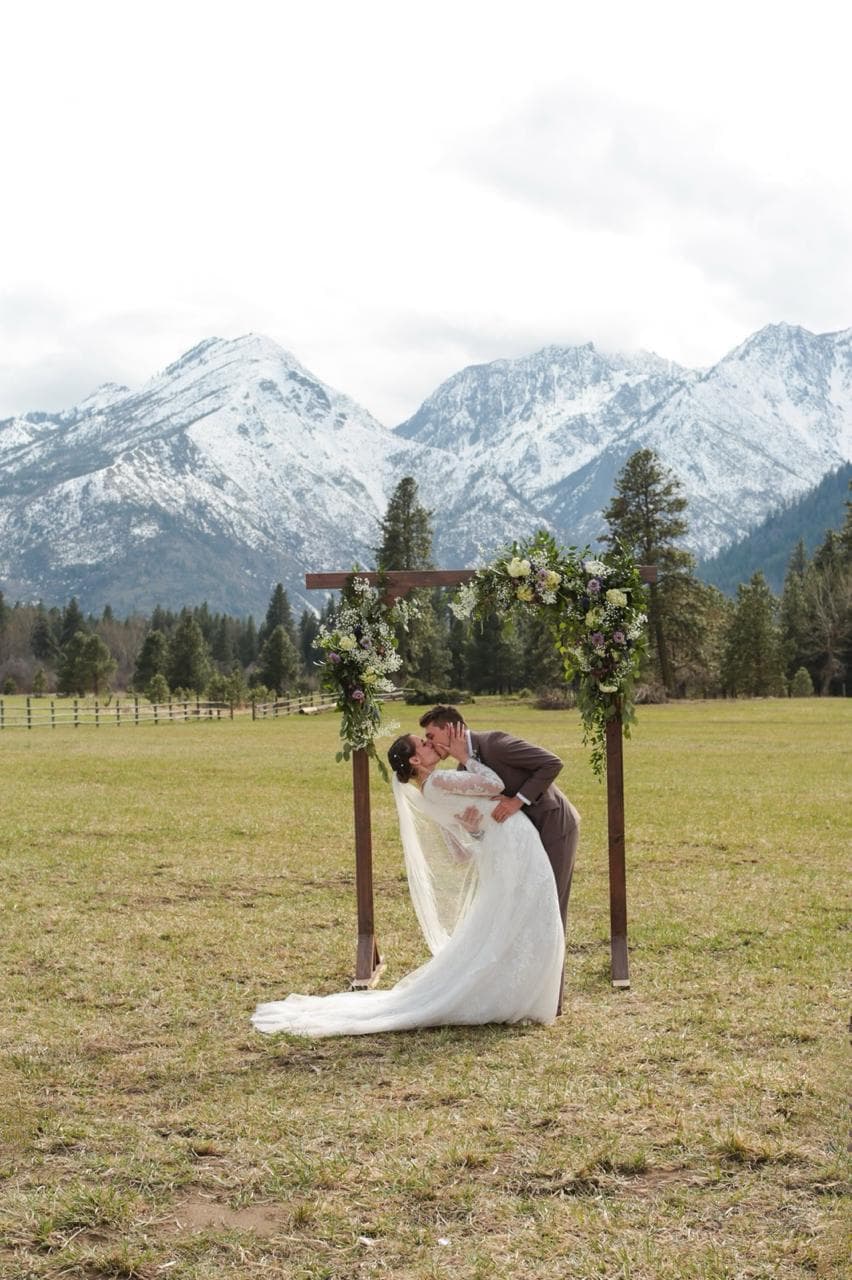 Couple planning their honeymoon registry